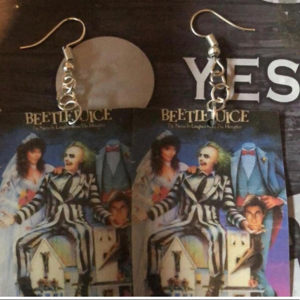 Beetlejuice earrings!! 
shipping is 3$